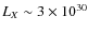 $L_X \sim 3 \times 10^{30}$