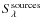 $S_{\lambda}^{\rm sources}$