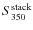 $S_{350}^{\rm stack}$