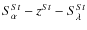 $S_{\alpha}^{St}-z^{St}-S_{\lambda}^{St}$
