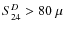 $S_{24}^{D}>80~\mu$