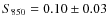 $S_{850}=0.10\pm0.03$