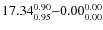 $17.34_{\rm0.95}^{ 0.90}{-}0.00_{\rm0.00}^{ 0.00}$