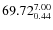$69.72_{\rm0.44}^{ 7.00}$