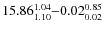 $15.86_{\rm 1.10}^{ 1.04}{-}0.02_{\rm0.02}^{ 0.85}$
