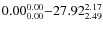 $ 0.00_{\rm0.00}^{ 0.00}{-}27.92_{\rm 2.49}^{ 2.17}$
