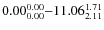 $ 0.00_{\rm0.00}^{ 0.00}{-}11.06_{\rm 2.11}^{ 1.71}$