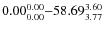 $ 0.00_{\rm0.00}^{ 0.00}{-}58.69_{\rm 3.77}^{ 3.60}$