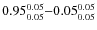 $ 0.95_{\rm0.05}^{ 0.05}{-}0.05_{\rm0.05}^{ 0.05}$