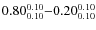 $ 0.80_{\rm0.10}^{ 0.10}{-}0.20_{\rm0.10}^{ 0.1
0}$