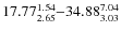 $17.77_{\rm 2.65}^{ 1.54}{-}34.88_{\rm 3.03}^
{ 7.04}$