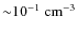 ${\sim}10^{-1}~{\rm cm}^{-3}$