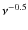 $\nu^{-0.5}$