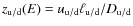 $z_{\rm u/d}(E)= u_{\rm u/d}\ell_{\rm u/d}/D_{\rm u/d}$