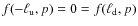 $f(-\ell_{\rm u},p)=0=f(\ell_{\rm d},p)$