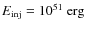 $E_{\rm inj}=10^{51}~\rm {erg}$