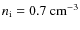 $n_{\rm i} = 0.7~\rm {cm^{-3}}$