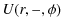 $\displaystyle \displaystyle U(r,-,\phi)$