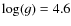 $\log(g) = 4.6$
