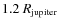 $1.2~R_{\rm jupiter}$