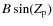 $B\sin(Z_{\rm p})$