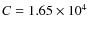 $C=1.65\times 10^4$