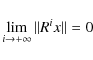 \begin{displaymath}\lim_{i\rightarrow +\infty} \Vert R^{i}x\Vert = 0
\end{displaymath}