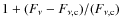 $1+(F_\nu - F_{\rm\nu , c})/(F_{\rm\nu , c})$
