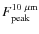 $F^{10~\mu{\rm m}}_{\rm peak}$