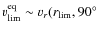 ${v}_{\rm lim}^{\rm eq} \sim {v}_r(r_{\rm lim},90\hbox{$^\circ$ }$
