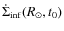 $\dot{\Sigma}_{\rm inf}(R_\odot, t_0)$