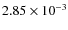 $2.85\times10^{-3}$