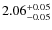 $\rm 2.06_{-0.05}^{+0.05}$