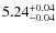 $\rm 5.24_{-0.04}^{+0.04}$