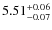 $\rm 5.51_{-0.07}^{+0.06}$