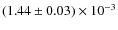 $(1.44\pm0.03) \times 10^{-3}$