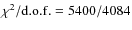 $\chi^2/{\rm d.o.f.}=5400/4084$