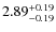 $\rm 2.89_{-0.19}^{+0.19}$