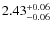 $\rm 2.43_{-0.06}^{+0.06}$