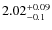 $\rm 2.02_{-0.1}^{+0.09}$