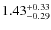 $\rm 1.43_{-0.29}^{+0.33}$