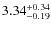 $\rm 3.34_{-0.19}^{+0.34}$