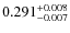 $\rm0.291_{-0.007}^{+0.008}$
