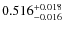 $\rm0.516_{-0.016}^{+0.018}$