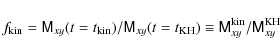 \begin{displaymath}f_{\rm kin} = \mathsf{M}_{xy} (t = t_{\rm kin}) /
\mathsf{M...
... \equiv \mathsf{M}_{xy}^{\rm kin} /
\mathsf{M}_{xy}^{\rm KH}
\end{displaymath}