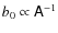 $b_0 \propto
\mathsf{A}^{-1}$