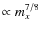 $\propto m_x^{7/8}$