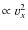 $\propto v_x^2$