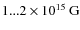 $1 ... 2 \times 10^{15}~{\rm G}$