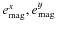 $e^x_{\rm mag}, e^y_{\rm mag}$
